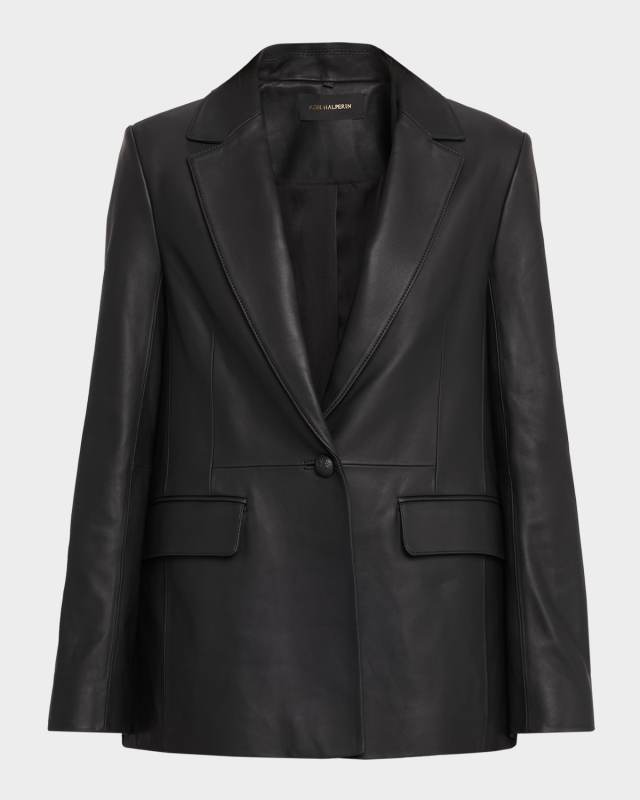 Blake Fringe-Trim Leather Jacket